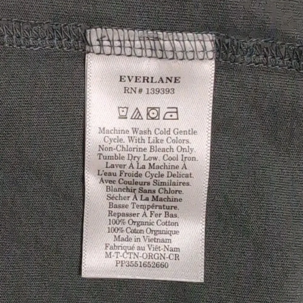 Everlane Mens The Organic Cotton Crew Tee Shirt Green M New - Picture 4 of 6
